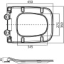 SELA Сиденье дюропласт, soft close, металлическое крепление, BB3201SC