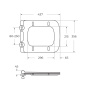 Сиденье дюропласт, soft close, металлическое крепление BB2312SC