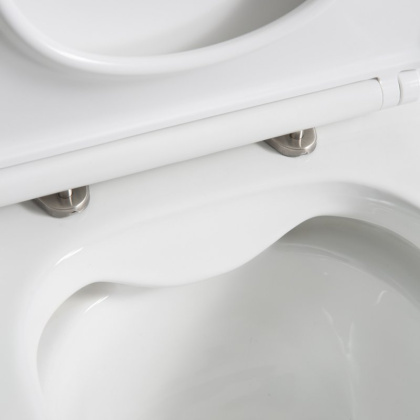Сиденье дюропласт, soft close, металлическое крепление, BB045/051SC