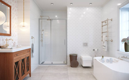 Керамическая плитка Creto Poluna white 25х40