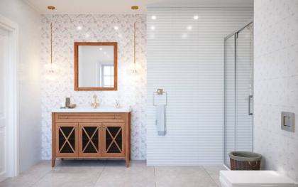 Керамическая плитка Creto Poluna white 25х40