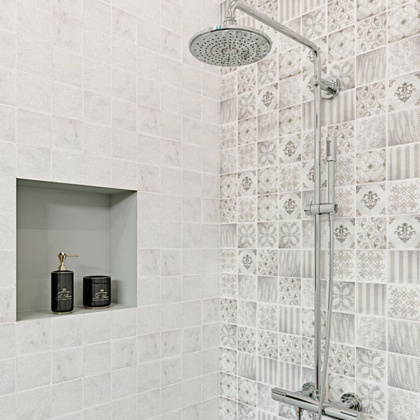 Натуральный мрамор WHITE MARBLE TUMBLED 10х10, Marble