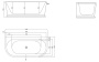 Акриловая ванна BELBAGNO BB408-1500-800