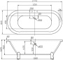 Ванна акриловая отдельностоящая BelBagno BB21