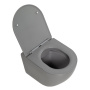 COLORATO Унитаз подвесной безободковый с креплением, серый матовый, BB062CHR-GR