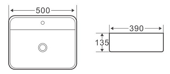 Раковина накладная керамическая BB1321