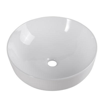 Раковина накладная керамическая, круглая, чёрная матовая, BB1315-H301, 410x410x130