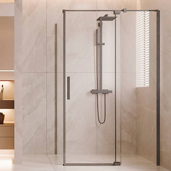 Душевой уголок Экстенза (Extenza) VSR-4EX111210CL, 1100/1200*1000, Хром, стекло прозрачное