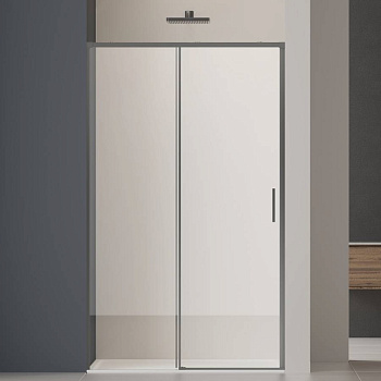 Душевая дверь Soft 2 VDS-3SO2140CLGM, 1400, вороненая сталь, стекло прозрачное