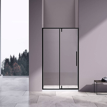 Душевая дверь Slim-N VDP-4SN120CLB, черный матовый, стекло прозрачное