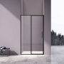 Душевая дверь Slim 8mm VDP-4SL120CLB, черный, стекло прозрачное
