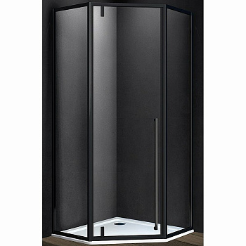 Душевой уголок Penta VSP-3P900CLB, 900*900, черный, стекло прозрачное