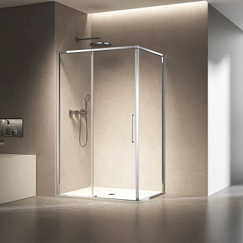 Душевой уголок Slim 8mm VSR-6SL8011CL, 1100*800, хром, стекло прозрачное