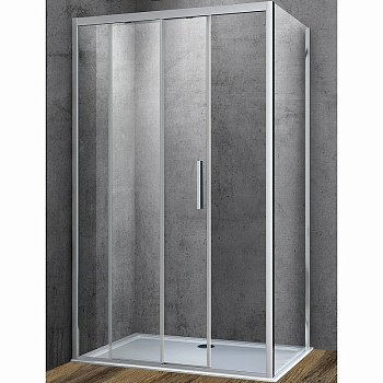 Душевой уголок Soft VSR-3SO8015CL, 1500*800, хром, стекло прозрачное