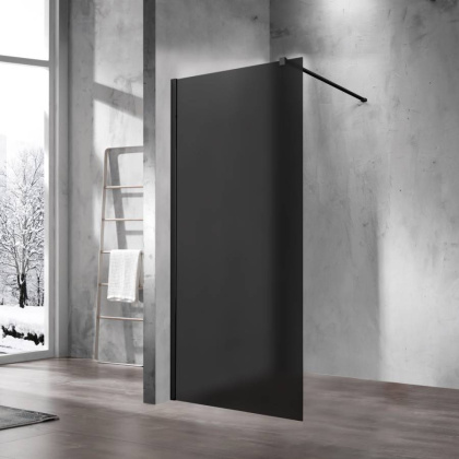 Душевая перегородка Walk-In VSW-1H900GFB, 900*2000, черный матовый, стекло матовое тонированное