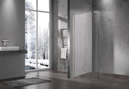 Душевая перегородка Walk-In VSW-1H120CLBN, 1200*2000, брашированный никель, стекло прозрачное