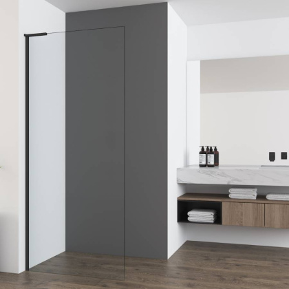Душевая перегородка Walk-In VSW-7HA900CLB, 900*2000, черный матовый, стекло прозрачное