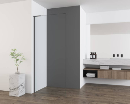 Душевая перегородка Walk-In VSW-7HA800CLGM, 800*2000, вороненая сталь, стекло прозрачное