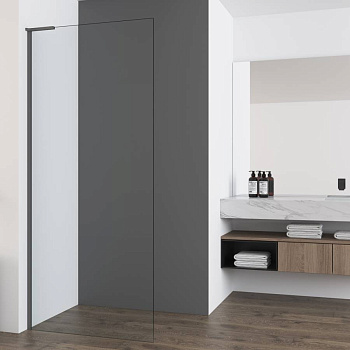 Душевая перегородка Walk-In VSW-7HA900CLGM, 900*2000, вороненая сталь, стекло прозрачное
