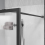 Душевая перегородка Walk-In VSW-1HP120FLGM, 1200*2000, вороненая сталь, стекло рифленое
