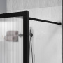 Душевая перегородка Walk-In VSW-1HP700FLB, 700*2000, черный матовый, стекло рифленое