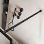 Душевая перегородка Walk-In VSW-1HP700FLB, 700*2000, черный матовый, стекло рифленое