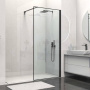 Душевая перегородка Walk-In VSW-1HS100CLB, 1000*2000, черный матовый, стекло прозрачное