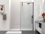 Душевая перегородка Walk-In VSW-1HS100CLB, 1000*2000, черный матовый, стекло прозрачное