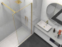 Душевая перегородка Walk-In VSW-1HS800CLG, 800*2000, брашированное золото, стекло прозрачное
