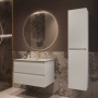 База под раковину Welle 800 подвесная, 2 выкатных ящика soft-close, M.White