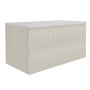 База под раковину Welle 1000 подвесная, 2 выкатных ящика soft-close, M.Beige