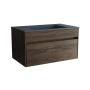База под раковину Chiara 800 подвесная, 1 выкатной ящик soft-close, C.Oak