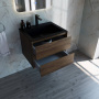 База под раковину Luka 600 подвесная, 2 выкатных ящика soft-close, С.Oak