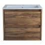 База под раковину Gio 600 подвесная, 2 выкатных ящика soft-close, C.Oak