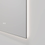 Зеркало LED VLM-4F800GM-2 800х800 c сенсорным выключателем, антизапотевание, вороненая сталь