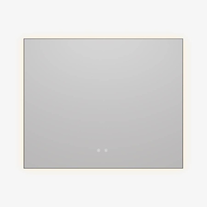 Зеркало LED VLM-4F100GM-2 1000х800 c сенсорным выключателем, антизапотевание, вороненая сталь
