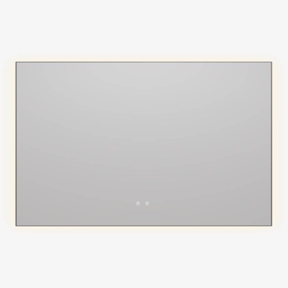 Зеркало LED VLM-4F120GM-2 1200х800 c сенсорным выключателем, антизапотевание, вороненая сталь