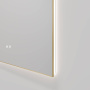 Зеркало LED VLM-4F120BG-2 1200х800 c сенсорным выключателем, антизапотевание, брашированное золото
