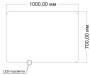 Зеркало LED VLM-3BE1007 1000х700 c сенсорным выключателем и диммером