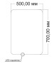 Зеркало LED VLM-3BE500-2 500х700 c сенсорным выключателем и диммером, антизапотевание