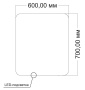 Зеркало LED VLM-3BE6007-2 600х700 c сенсорным выключателем и диммером, антизапотевание