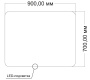 Зеркало LED VLM-3BE9007-2 900х700 c сенсорным выключателем и диммером, антизапотевание