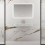 Зеркало LED VLM-3BE900-2 900х800 c сенсорным выключателем и диммером, антизапотевание