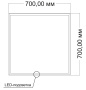 Зеркало LED VLM-3VN7007 700х700 c сенсорным выключателем и диммером
