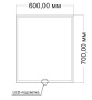 Зеркало LED VLM-3VN6007-2 600х700 c сенсорным выключателем и диммером, антизапотевание