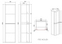 Шкаф Caprise VSC-4CA150MLG-L подвесной, левый, 1500*404*350, светло-серый матовый