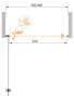 Душевая дверь BelBagno ECO-O-B-1-95-C-Cr