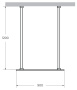 LIBERTA-L-2-100-120-C-NERO Душевая перегородка с возможностью двустороннего входа, стекло прозрачное, профиль чёрный, 1000x1200x1950 мм