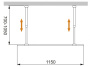 LIBERTA-L-2-110-GR-Cr Душевая перегородка с возможностью двустороннего входа, стекло графит, профиль хром, 1100x1950 мм