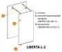 LIBERTA-L-2-110-GR-Cr Душевая перегородка с возможностью двустороннего входа, стекло графит, профиль хром, 1100x1950 мм